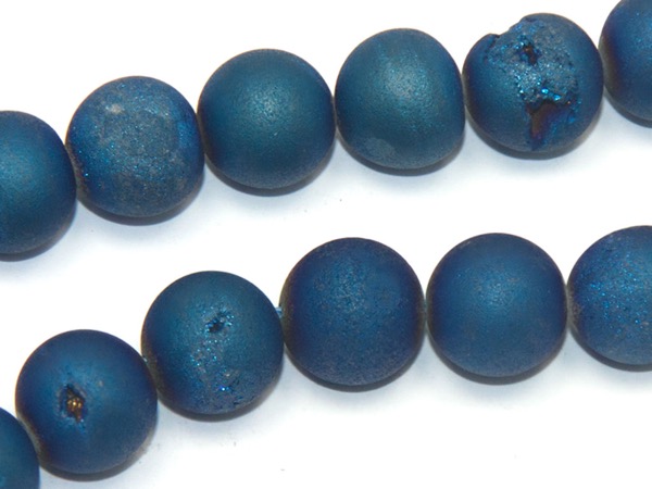 Буcина Агат Друза синяя матовая. 10 мм