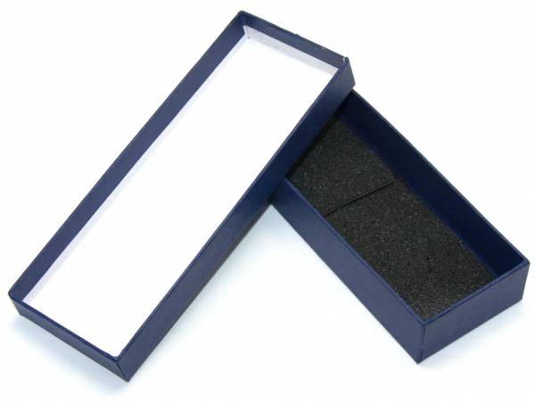 Коробочка для украшений темно-синяя. 14,5 х 5 х 2,5 см