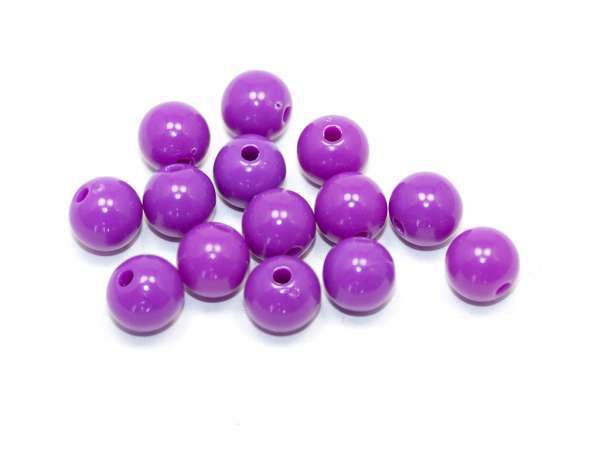 Бусины пластик круглые фиолетовые. 8 мм. 300 шт.