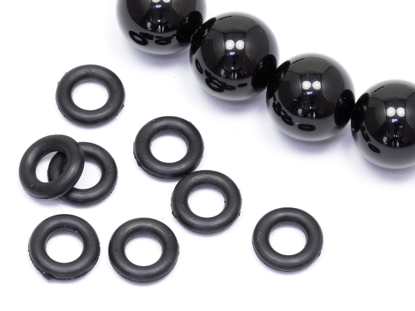 Колечки резиновые ∅4 мм черные. 8 х 2 мм. 10 шт.