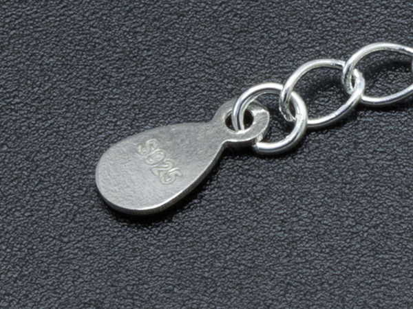 Серебро 925° Удлиняющая цепочка с концевиком. 32 мм