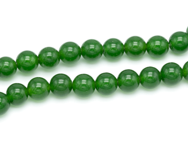 Буcины Нефрит зеленые. 6 мм. 10 шт.