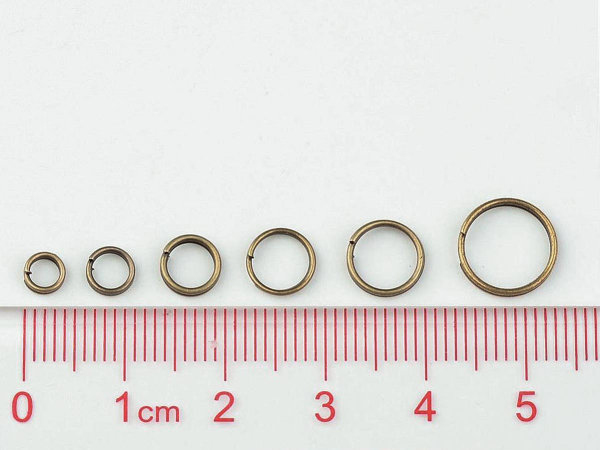 Кольца двойные бронзовые от 4 до 10 мм. Набор