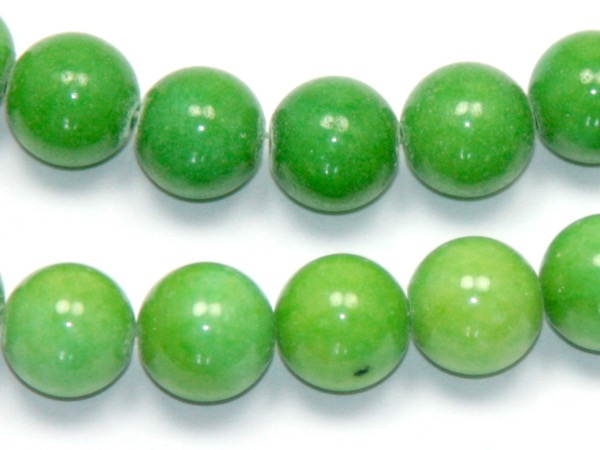 Буcина Нефрит светло-зеленая. 10 мм