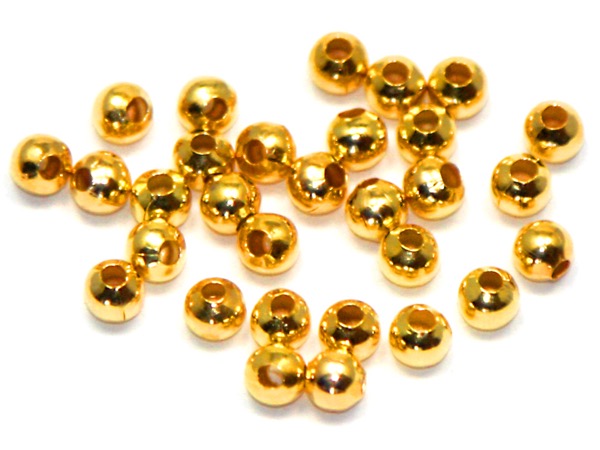 Бусины Шарики золотистые 4 мм. 500 шт.
