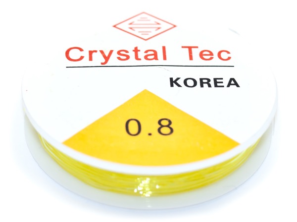 Резинка (эластичная нить) желтая. 0,8 мм. 5,5 м