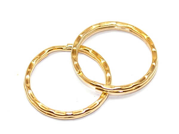 Брелок-кольцо золотистый. 25 мм