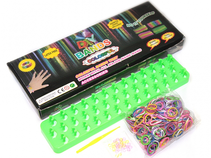 Резинки для плетения Rainbow Loom Bands(Лум Бэндс) рифленые-бисер мини, зеленый, шт 7₽