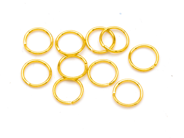 LUX Кольцо соединительное золотистое 24К. 7 х 0,7 мм