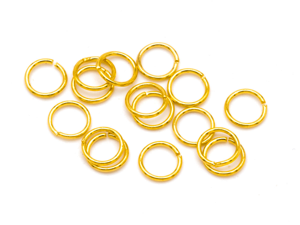 LUX Кольцо соединительное золотистое 24К. 6 х 0,7 мм