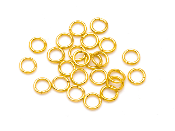 LUX Кольцо соединительное золотистое 24К. 4,5 х 0,7 мм