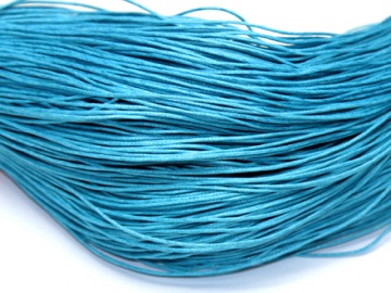 Шнур вощеный 1 мм ярко-голубой. 5 м