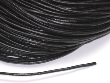 Шнур кожаный 2,5 мм черный. 1 м