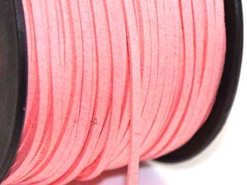 Шнур замшевый 3 мм розовый. 1 м