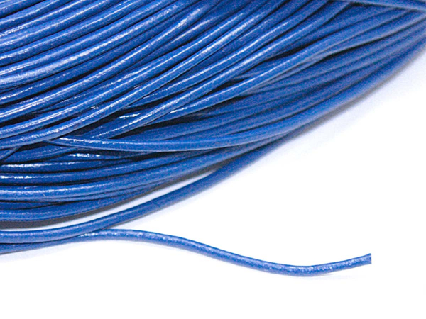 Шнур кожаный 1,5 мм темно-синий. 1 м