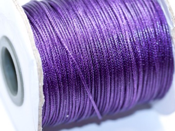Шнур хлопок-нейлон 1 мм фиолетовый. 1 м