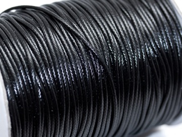 Шнур хлопок-нейлон 1,5 мм черный. 1 м