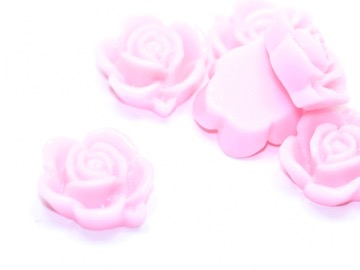 Кабошон Розочка розовая. 14 мм