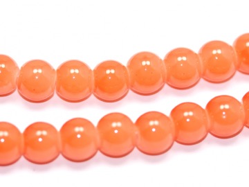 Бусины стеклянные светло-оранжевые. 8 мм. 10 шт.