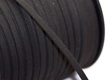 Шнур замшевый 5 мм черный. 1 м