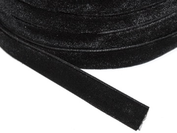 Лента для чокера бархатная 12,5 мм черная. 1 м